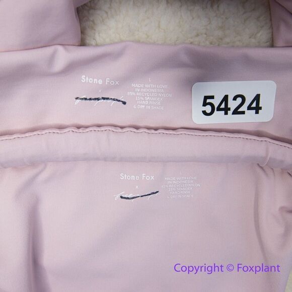 New! Set! Stone Fox Swim lele knotted bandeau top bijou bottoms, size L. - Picture 9 of 11